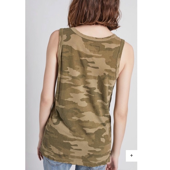 Current/Elliot Muscle Tee in Green Camo. - Picture 3 of 11